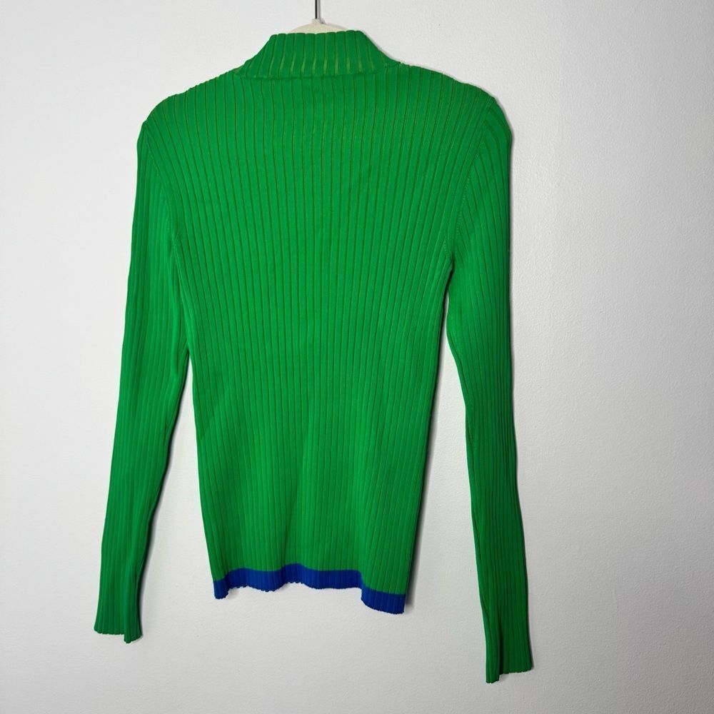 Tory Burch green and blue stretch sweater - Picture 3 of 5